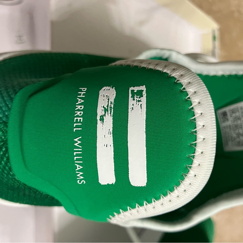 Green and White Pharrell Williams Sneakers